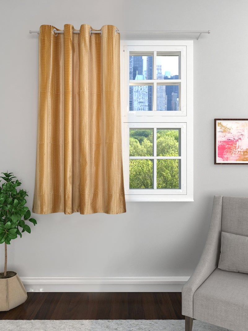 Gold Long Crush Curtain - Single Piece